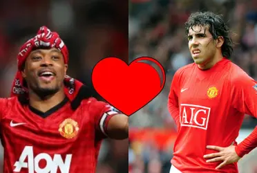 Evra y Tévez