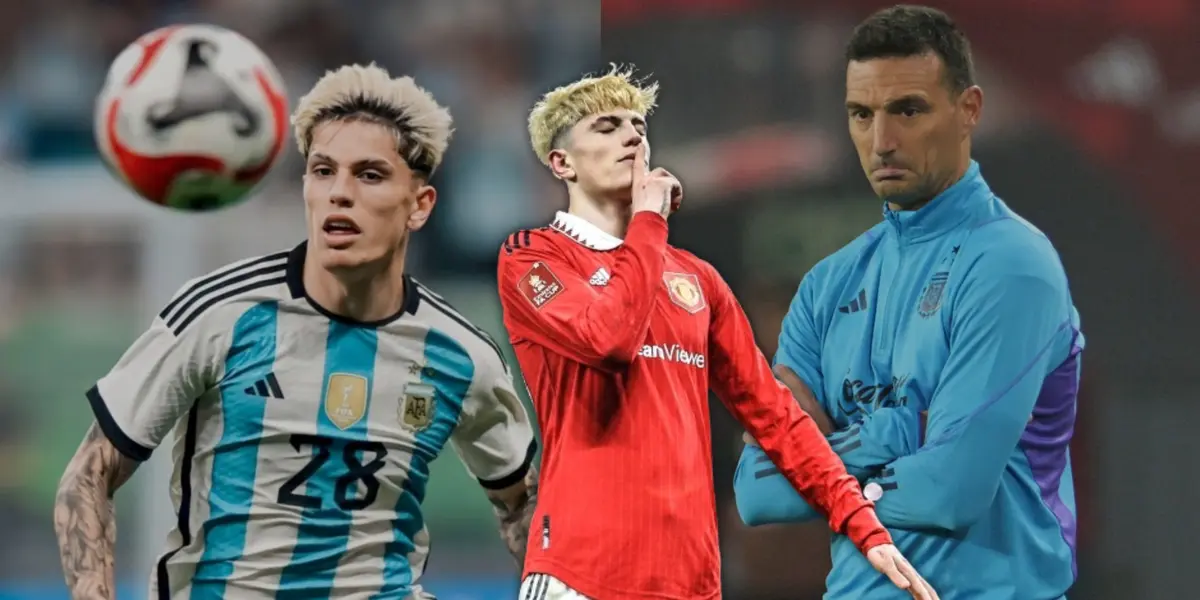 Alejandro Garnacho le mandó un mensaje indirecto a Scaloni.