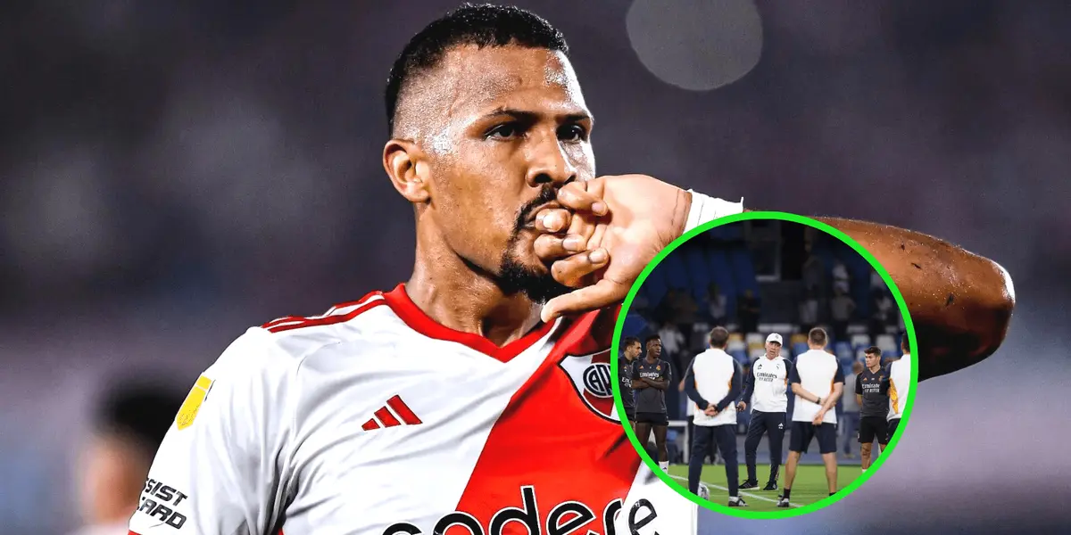 El delantero venezolano de River sigue demostrando que tiene jerarquía a pesar de sus años y recibió.