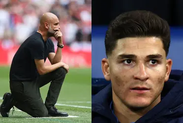 El entrenador del Manchester City no lo puso en el duelo contra el United por FA Cup.