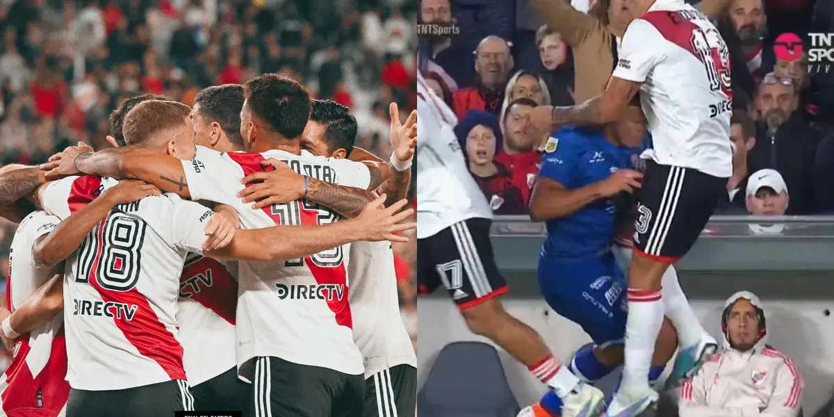 El jugador de Unión le metió un cabezazo a Enzo Díaz que le costó la expulsión.