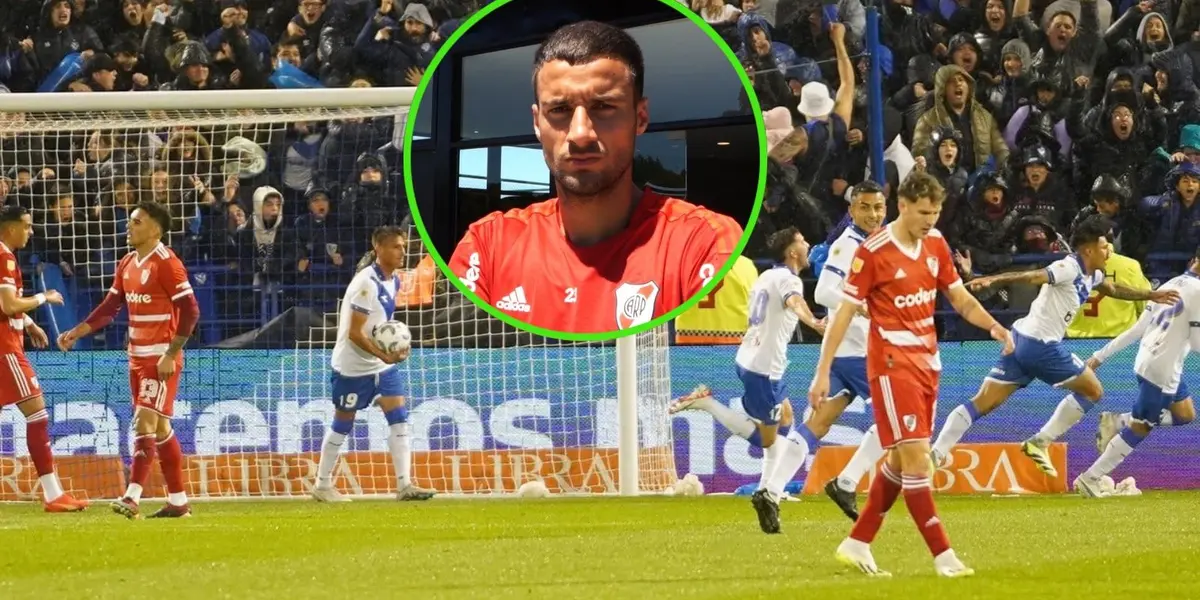 El jugador del Millonario dejó mucho que desear en el gol de Vélez Sarsfield.