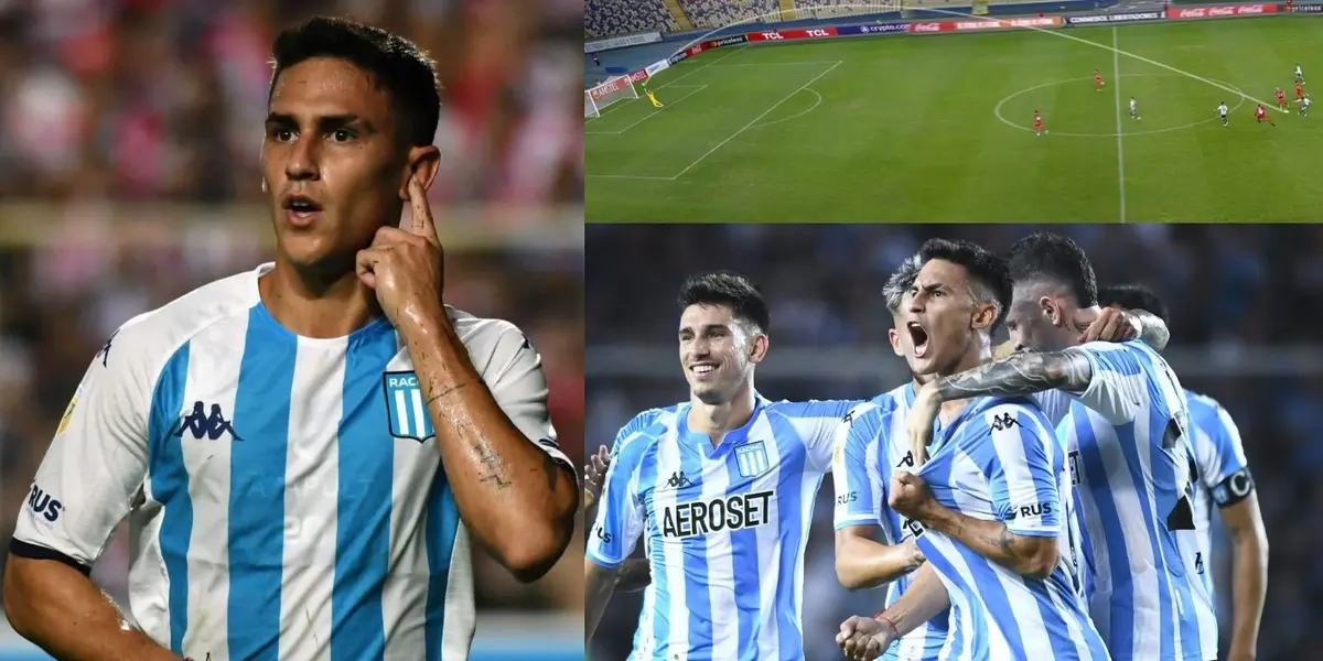El mejor jugador de Racing convirtió un gol digno del premio Puskás.