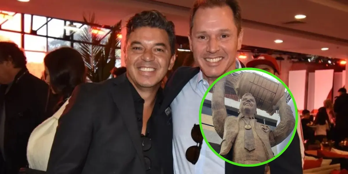 El Muñeco fue homenajeado en el club de sus amores y celebró con todos.