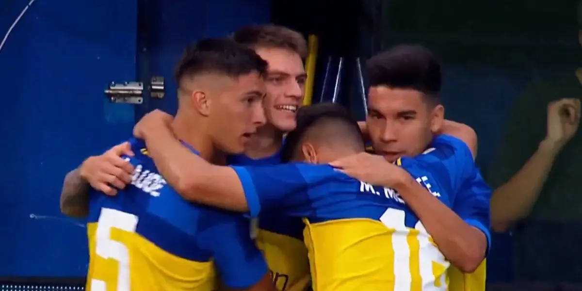 Gol de Boca a Central Córdoba. Miguel Merentiel se lo robó a Zenón.