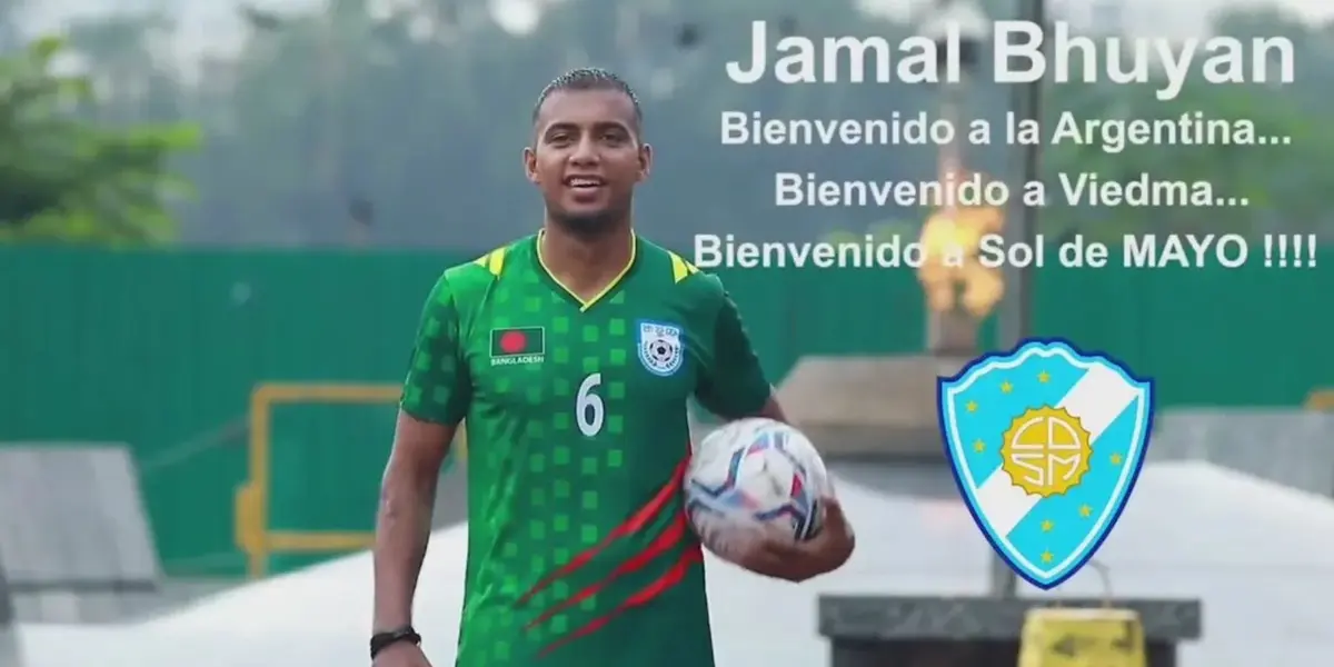 Jamal Bhuyan fue fichado por Sol de Mayo, equipo del ascenso argentino.