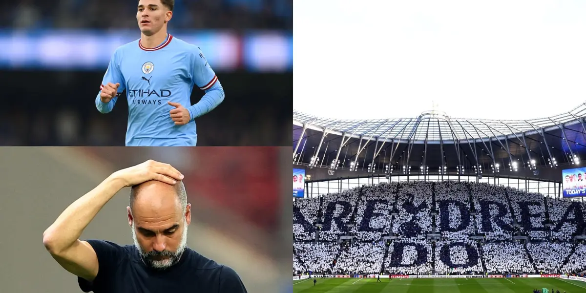 Julián Álvarez y Josep Guardiola