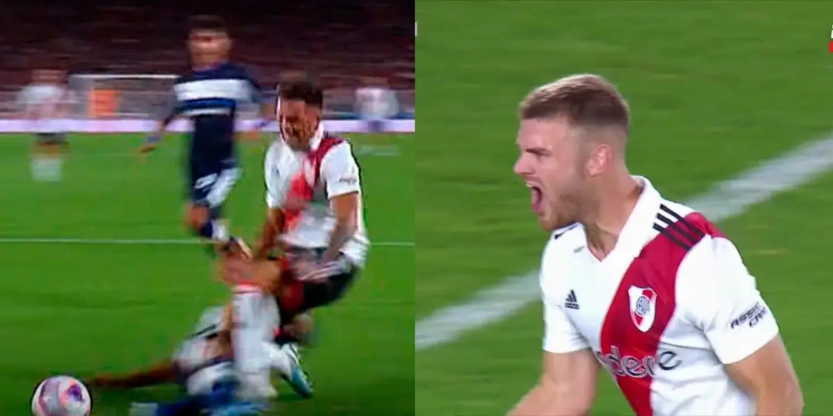 Lucas Beltrán convirtió el primer tanto del duelo con Gimnasia.